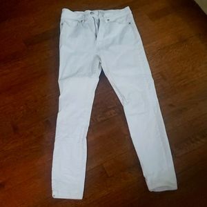 Skinny white jeans